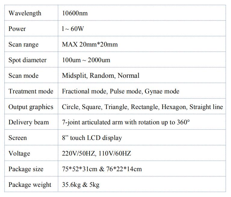 CO2 fractional laser machine