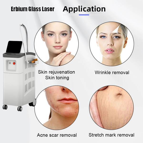 Erbium glass laser machine for surgical scars